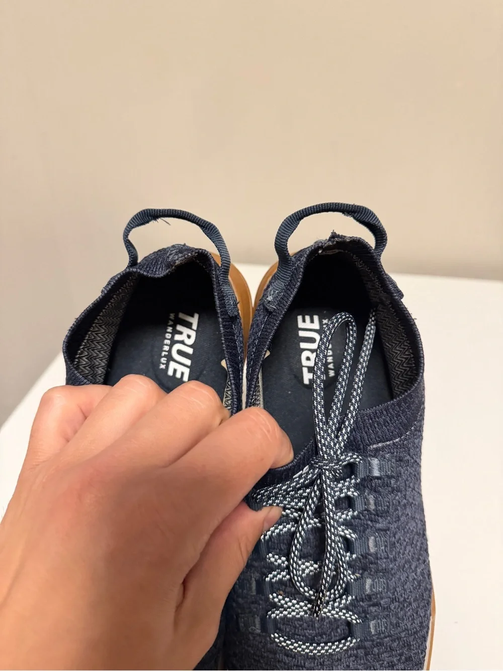 True Linkswear Golf Shoes The OG Feel Blue Knit Spikeless Athletic Men’s US 10.5